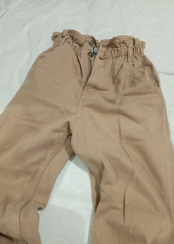 Bej Rahat Kesim Kadın Keten Pantolon - Görsel 3