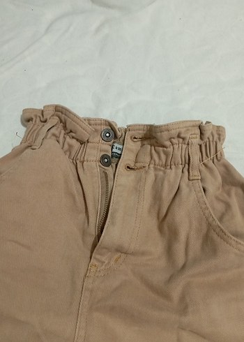 Bej Rahat Kesim Kadın Keten Pantolon - Görsel 6