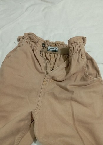 Bej Rahat Kesim Kadın Keten Pantolon - Görsel 7