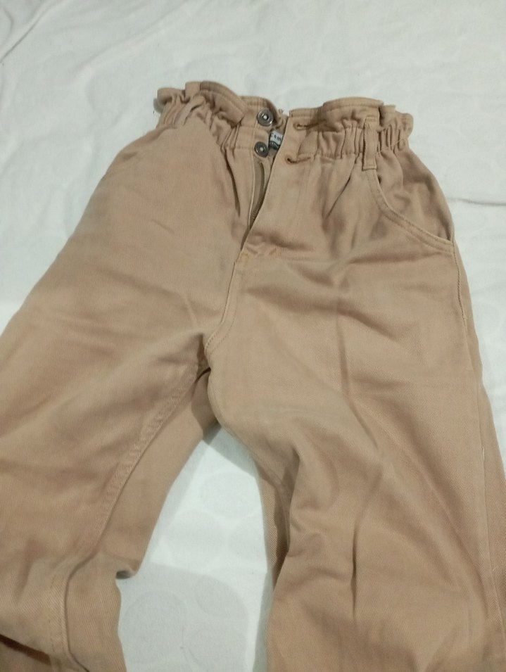 Bej Rahat Kesim Kadın Keten Pantolon - Görsel 3