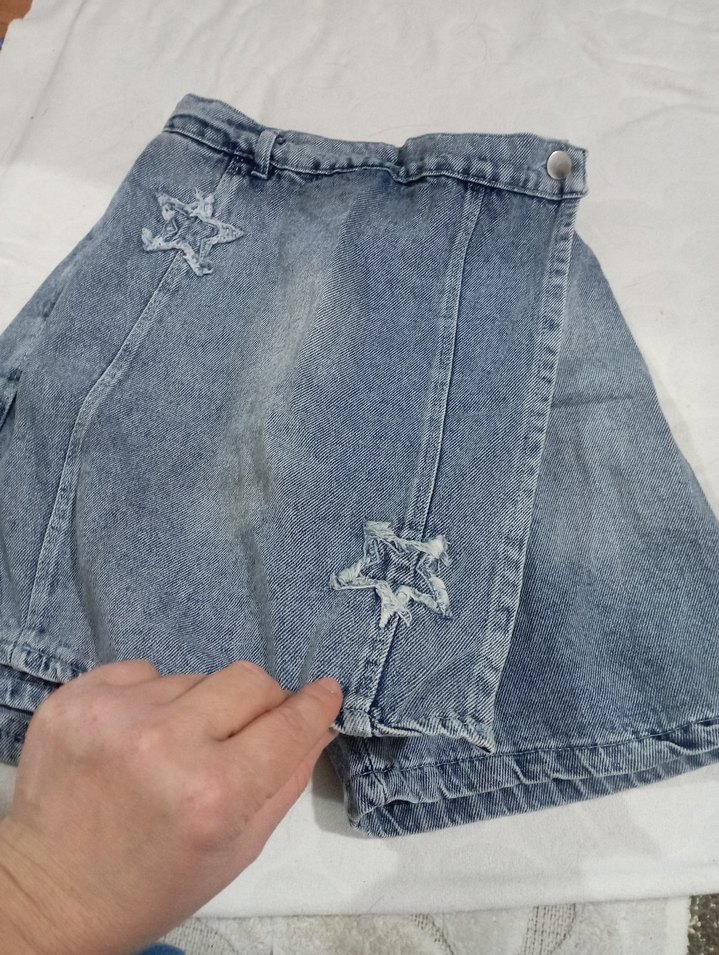 Gri Baskılı kız çocuk Denim Pantolon - Görsel 3