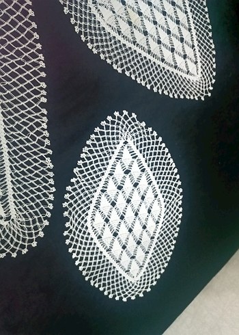 El Yapımı Örgü Dantel Masa Örtüsü - Görsel 2
