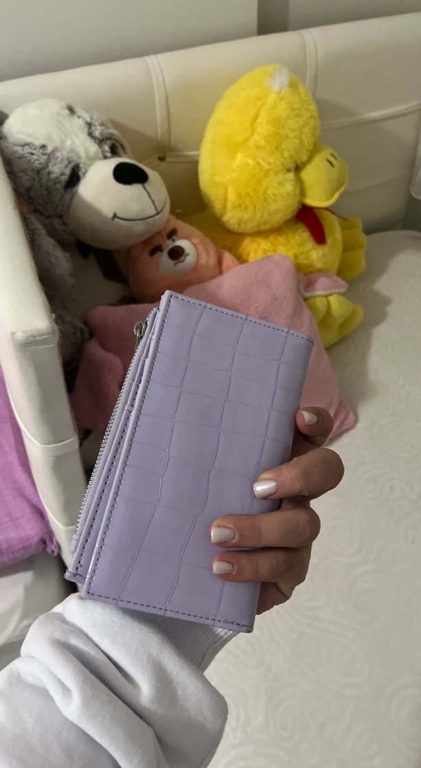 Fermuarlı Mor Kadın Cüzdanı - Görsel 4