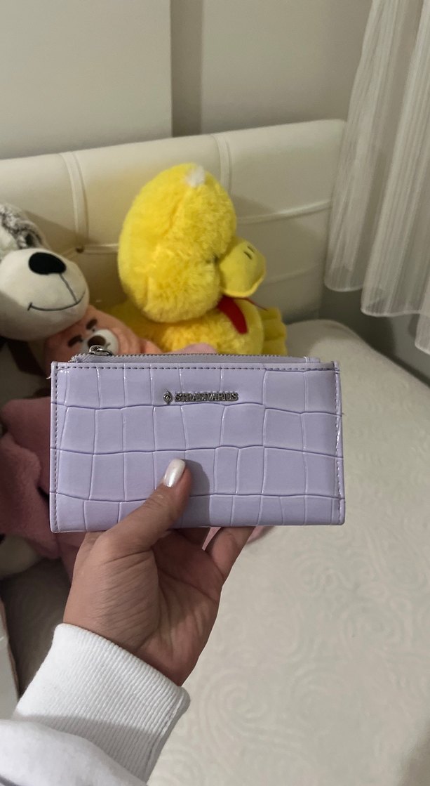 Fermuarlı Mor Kadın Cüzdanı - Görsel 3