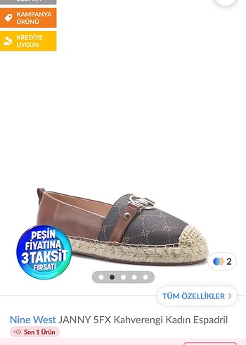 Nine West Kahverengi Kadın Espadril - Görsel 3