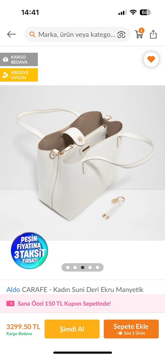 Aldo Carafe Kadın Beyaz Çanta - Görsel 2