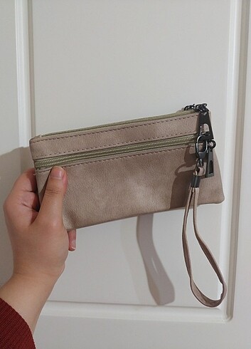 Diğer 3 gözlü deri el çantası - cüzdan - clutch