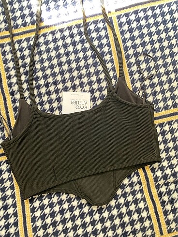 m Beden siyah Renk Eyyo Atelier Askılı crop