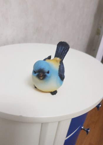 Zara Home Renkli Mavi Kuş Biblosu