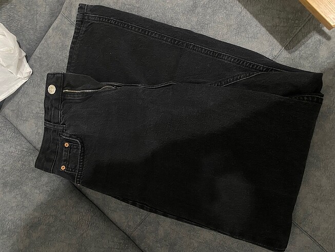 Koton Koton wide leg pantolon kot füme