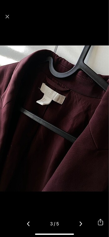 40 Beden Bordo H&M blazer ceket