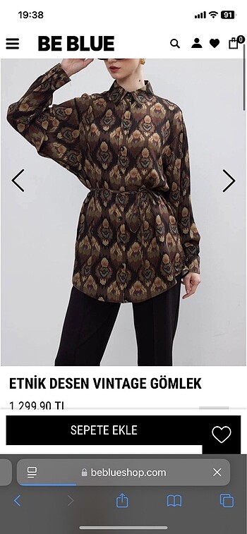 Beblue be blue gömlek