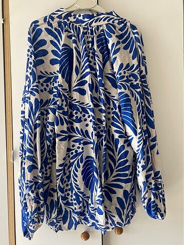 l Beden H&M balon kol gömlek floral oversize