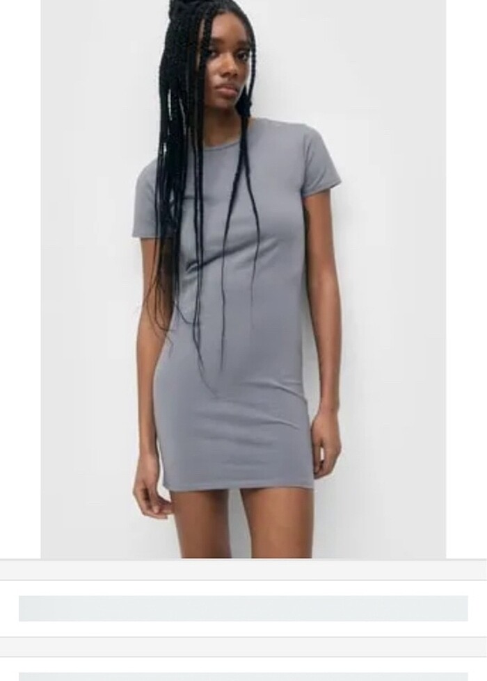 Pull bear basic mini elbise - Görsel 2