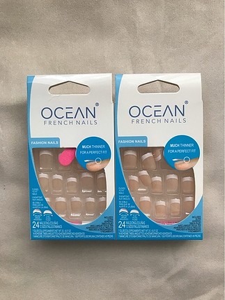 24 lü takma tırnak nude 2 paket ve çanta