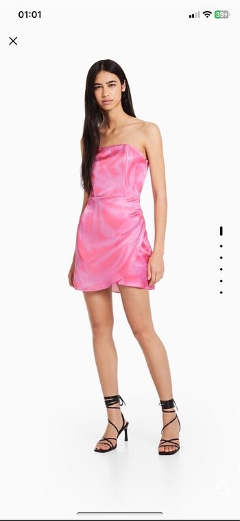 Bershka Saten Elbise