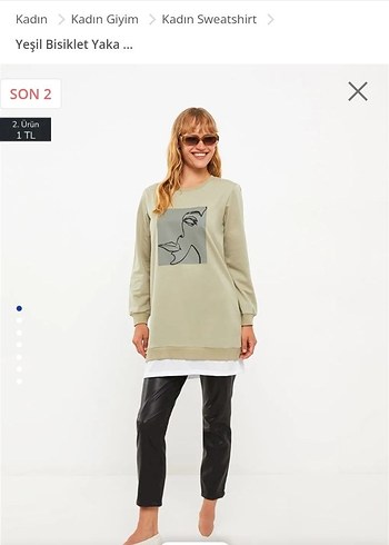 Bej Baskılı Kadın Sweatshirt lcw