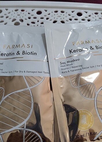 Saç maskesi farmasi keratin biotin