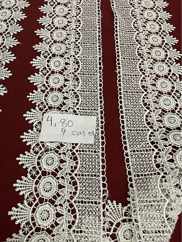 Temiz küpür dantel 14 metre 80 cm beyaz