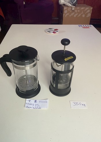 2 adet bitki çayı kahve potu frech press