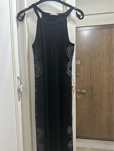 Bsb jeans elbise yanları dantel işlemeli
