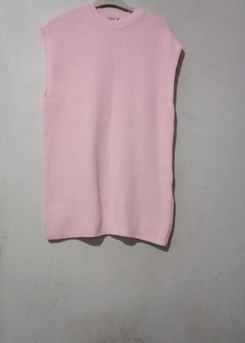 Pembe Triko Kolsuz Kadın Süveter