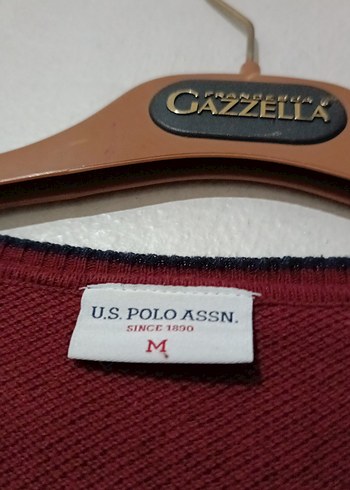 m Beden Bordo V Yakalı Erkek Triko Kazak polo M