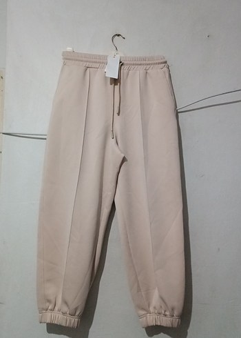 Designer Bej Rahat Kesim Kadın Eşofman Altı 40 no
