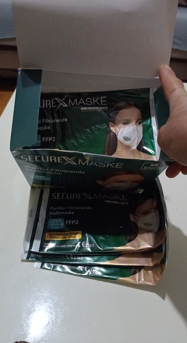 50'li SECUREXMASKE Partikül Filtreli Yarım Maske - Görsel 4