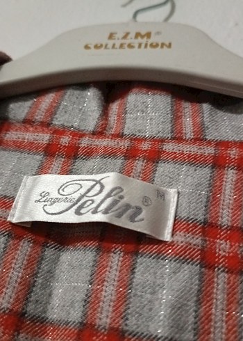 Kadın Uzun Kollu Desenli Kırmızı Gri  mevsimlik  kap  M  yeni - Görsel 3