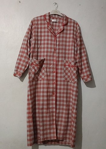 Kadın Uzun Kollu Desenli Kırmızı Gri  mevsimlik  kap  M  yeni - Görsel 2