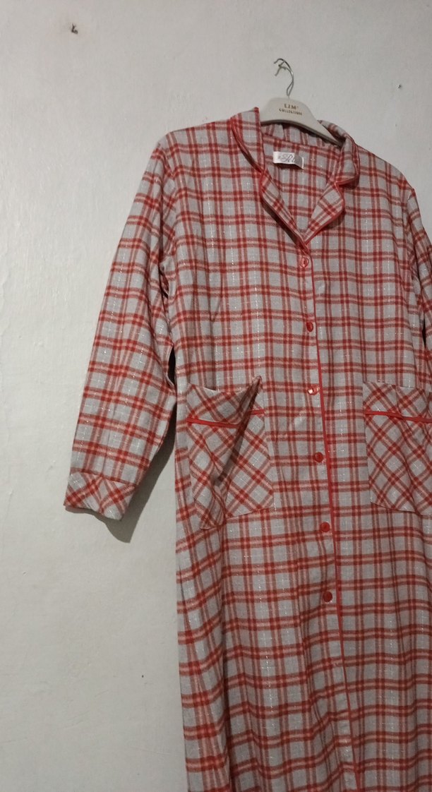 Kadın Uzun Kollu Desenli Kırmızı Gri  mevsimlik  kap  M  yeni - Görsel 5