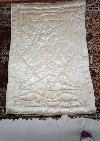 Bebek yorganı  Beyaz Düz Yatak Örtüsü - Görsel 3