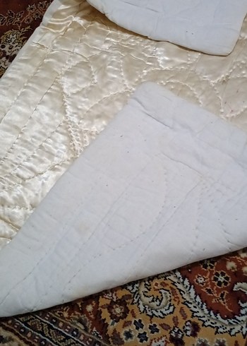 Bebek yorganı  Beyaz Düz Yatak Örtüsü - Görsel 5