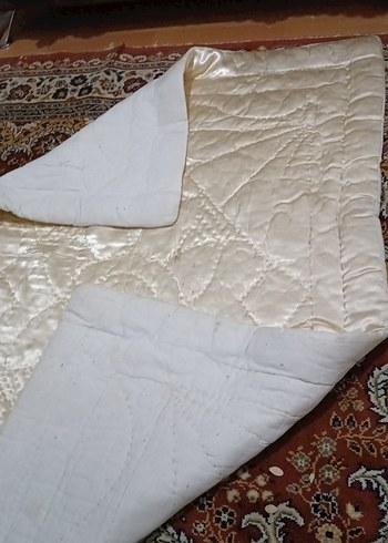 Bebek yorganı  Beyaz Düz Yatak Örtüsü - Görsel 6