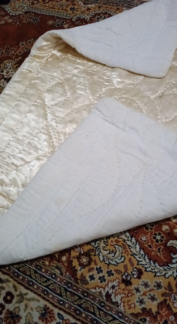 Bebek yorganı  Beyaz Düz Yatak Örtüsü - Görsel 5