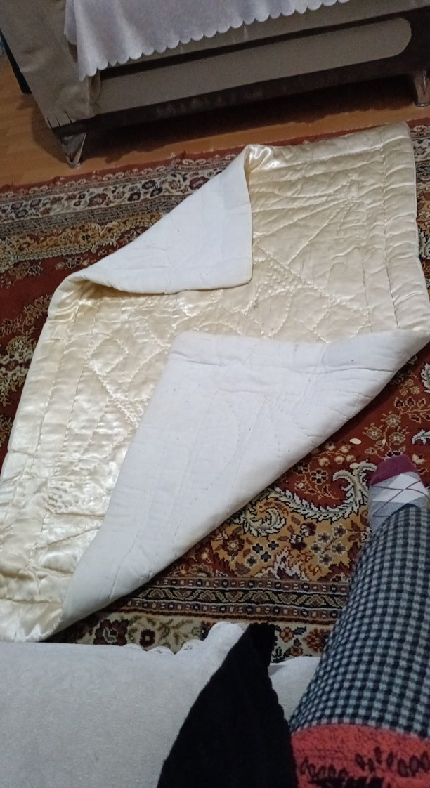 Bebek yorganı  Beyaz Düz Yatak Örtüsü - Görsel 4