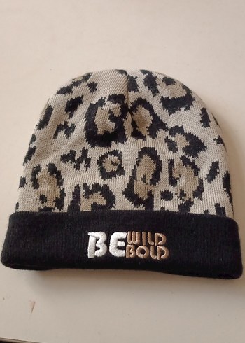 Kadın Leopar Desenli Örgü Bere - Görsel 5