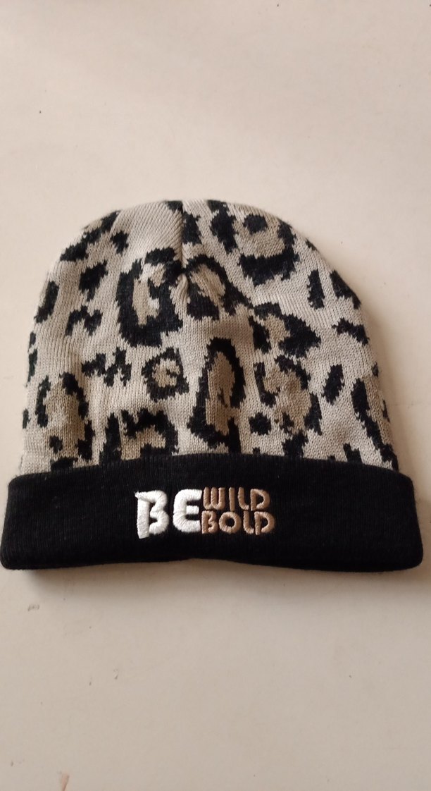 Kadın Leopar Desenli Örgü Bere - Görsel 2