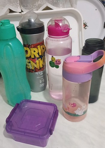 Çocuklar için renkli termos şişe ve saklama kabı hepini birlikte - Görsel 2