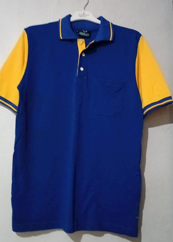 Erkek Mavi Sarı Kısa Kollu Polo Tişört  yeni sıfır ürün - Görsel 3