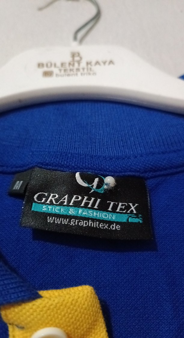 Erkek Mavi Sarı Kısa Kollu Polo Tişört  yeni sıfır ürün - Görsel 5