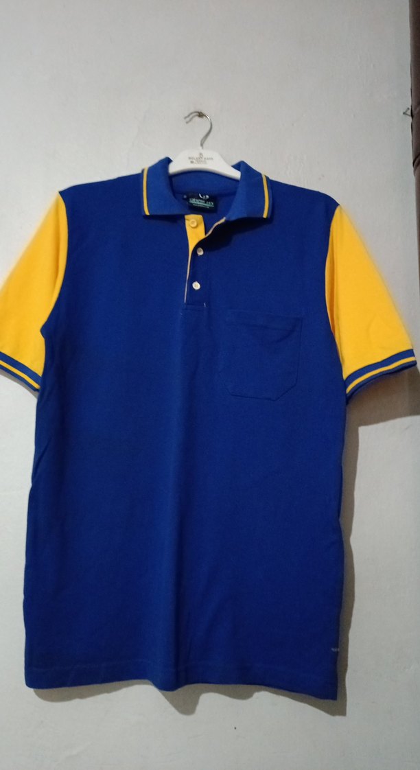 Erkek Mavi Sarı Kısa Kollu Polo Tişört  yeni sıfır ürün - Görsel 4