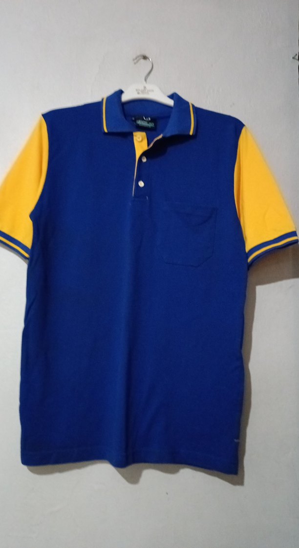 Erkek Mavi Sarı Kısa Kollu Polo Tişört  yeni sıfır ürün - Görsel 3
