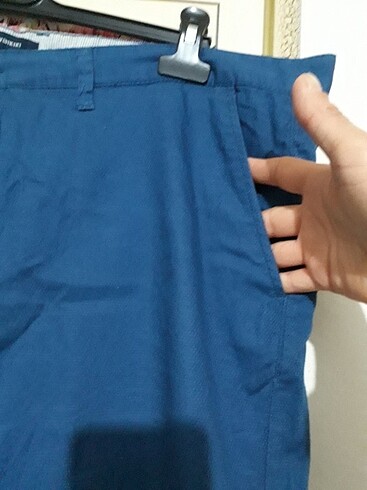 40 Beden mavi Renk Büyük beden kısa pantolon