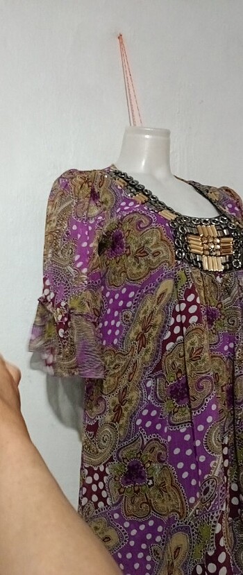 s Beden çeşitli Renk Yazlık şifon elbise S M arasi yeni gibi astarlı