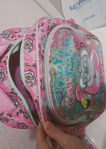 Beden Pembe Renkli Çocuk Okul Çantası Seti