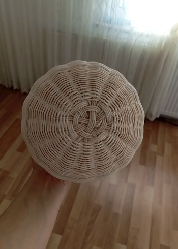 Çiçek Bej Hasır Küre Vazo