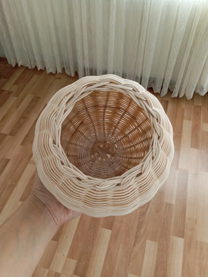 Bej Hasır Küre Vazo - Görsel 4