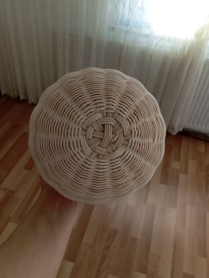 Bej Hasır Küre Vazo - Görsel 2